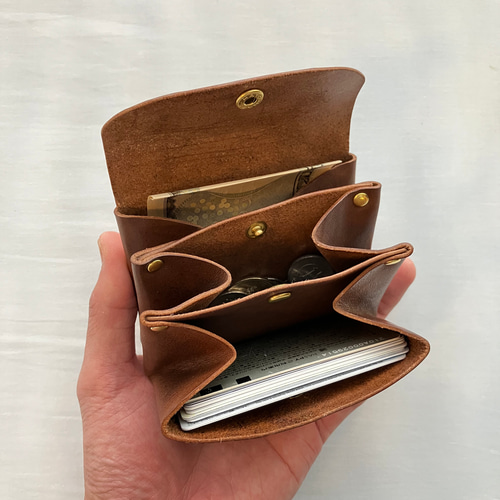 アコーディオンウォレット コンパクトウォレット 財布 レザー
