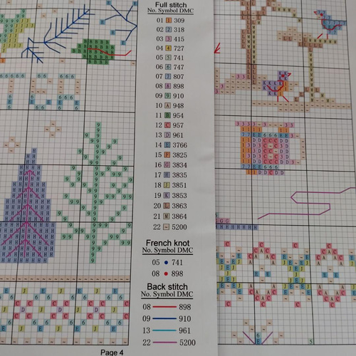 送料無料】☆四季のパターン冬 14ct☆クロスステッチ刺繍キット