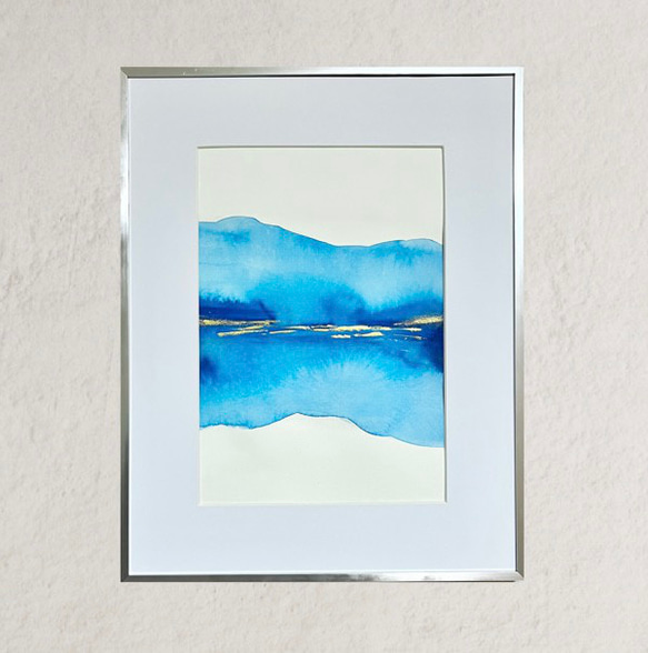 北欧/アート/インテリア/絵画/抽象画/海 【Ao to Midori】｜絵画