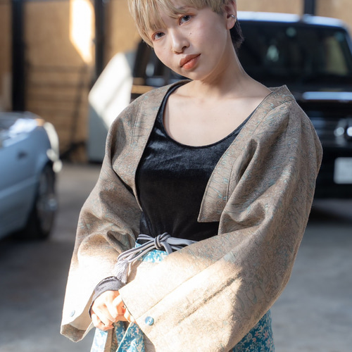 大島紬ボレロ、巻きスカートセット