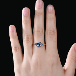 6月の誕生石 リング カラーチェンジ アレキサンドライト 婚約指輪 K10/K14/K18 イエローゴールド ジュエリー 6枚目の画像