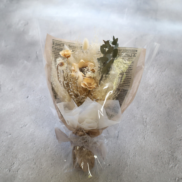 ナチュラリー❀ブーケスワッグ　DS25　受注制作　花束　ブーケ　ドライフラワー　母の日　父の日　誕生日　母の日ギフト 8枚目の画像