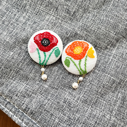 Poppy Poppy 刺繡胡桃木紐帶胸針/髮帶 PlantsPlanet 第7張的照片