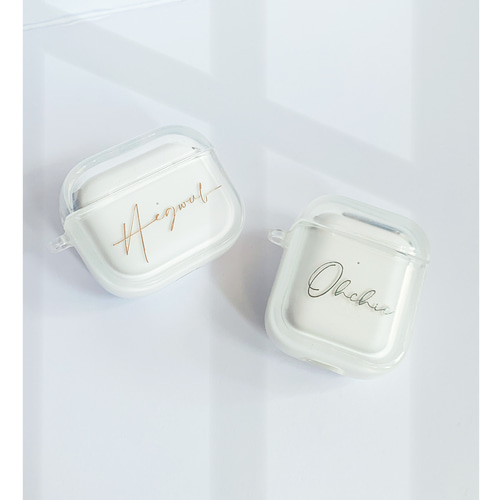 文字刻印+透明AirPods/Airpods Proケース❤AirPods1/2 AirPods3 その他