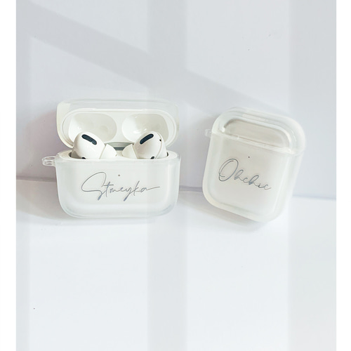 文字刻印+透明AirPods/Airpods Proケース❤AirPods1/2 AirPods3 その他