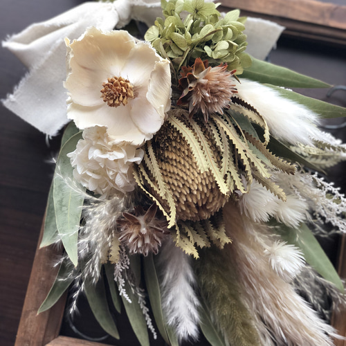 グリーンホワイトのナチュラルスワッグ スワッグ green green 通販  