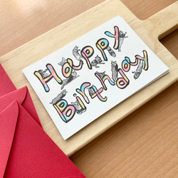 happy birthday！猫まみれ誕生日カードセット 3枚目の画像