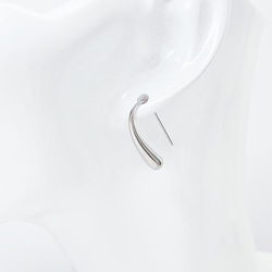 ese01 [2 件/1 對] 約 25 毫米長水滴形鉤耳環硬體手術不鏽鋼 第5張的照片