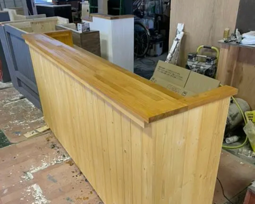 レジカウンター/バーカウンター コの字】カウンター レジ バーカウンター 大型 幅250✖︎高さ100