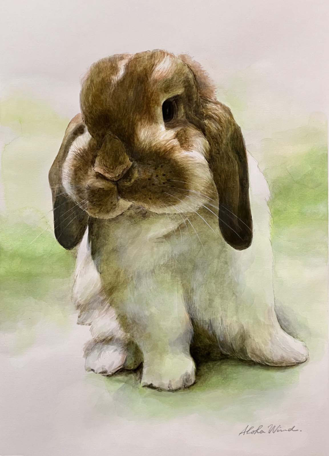 ペットポートレート ペットの肖像画 A4 Ω 絵画 