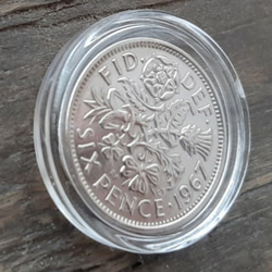 幸せのシックスペンス イギリス 2枚セット ラッキー6ペンス 本物古銭英国コイン 美品です 19.5mm 2.8g 2枚目の画像