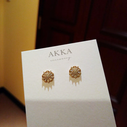 14kgp◆Morokkan bijou earrings モロッカンビジューイヤリング　　樹脂ピアス 10枚目の画像