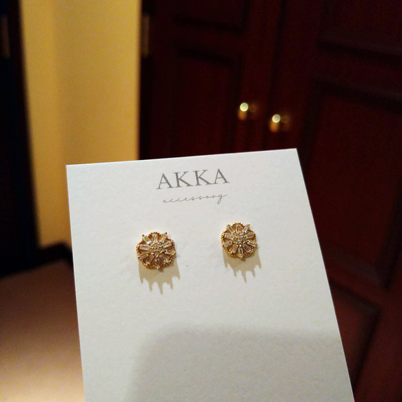 14kgp◆Morokkan bijou earrings モロッカンビジューイヤリング　　樹脂ピアス 9枚目の画像