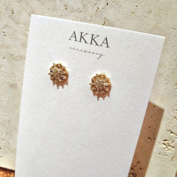 14kgp◆Morokkan bijou earrings モロッカンビジューイヤリング　　樹脂ピアス 7枚目の画像