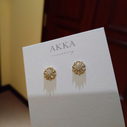 14kgp◆Morokkan bijou earrings モロッカンビジューイヤリング　　樹脂ピアス 11枚目の画像