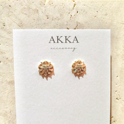 14kgp◆Morokkan bijou earrings モロッカンビジューイヤリング　　樹脂ピアス 2枚目の画像