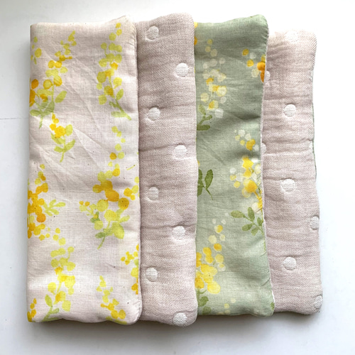 ミモザ 柔らか6重ガーゼハンカチ 20×20cm 2枚セット mimosa 母の日  