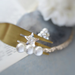 Star bijou×Three Cotton pearl earring／pierceⅡ*4042* 3枚目の画像