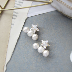 Star bijou×Three Cotton pearl earring／pierceⅡ*4042* 9枚目の画像