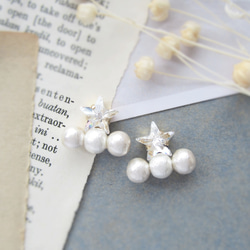 Star bijou×Three Cotton pearl earring／pierceⅡ*4042* 7枚目の画像