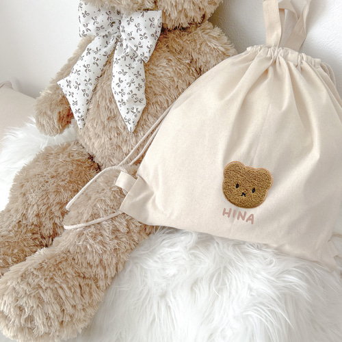 名前入り☆くま ナップサック / リュック 一升餅リュック 一升パン 名