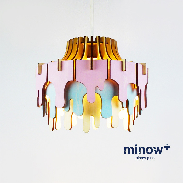 「メルティ(トリコロール）」木製ペンダントライト 照明　おしゃれ　かわいい　北欧