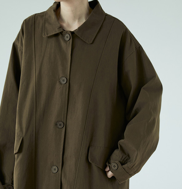 春新作カジュアルゆったりシャコー上質なコットンオーバーサイズのコートジャケット 2303-7 5枚目の画像