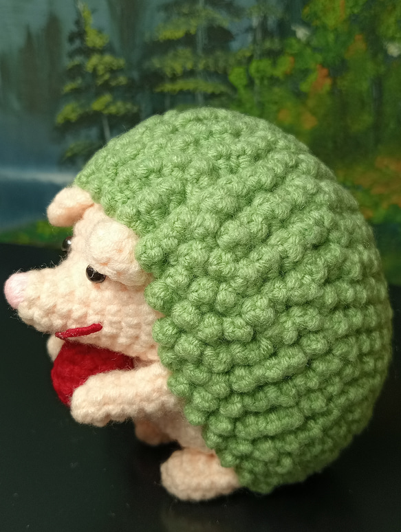 かぎばり編み 　可愛い　ハリネズミ 11枚目の画像