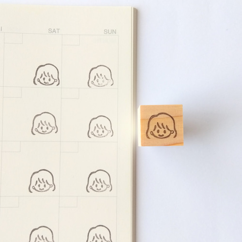 手帳や日記に♪女の子 消しゴムはんこ はんこ・スタンプ NICOsmile