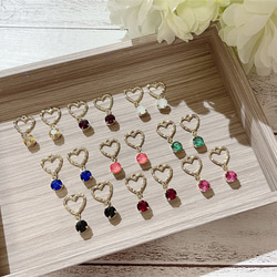 みるく 推し色うちわピアス3点セット パープル、ブルー他 piercing-nana_opal-labret