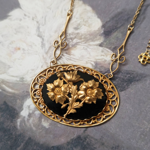 ミリアムハスケル Brass フラワーデコラティブペンダントA ネックレス