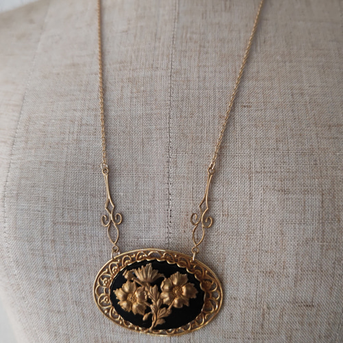 ミリアムハスケル Brass フラワーデコラティブペンダントA ネックレス