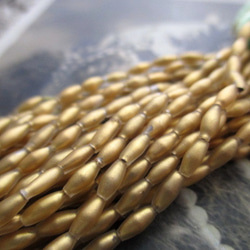 *♥Antique French Souffle Glass Beads Matte Satine Gold♥* 1枚目の画像