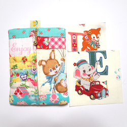 sale【完成品】いちごリネンのピンク色パッチワークミニバッグ