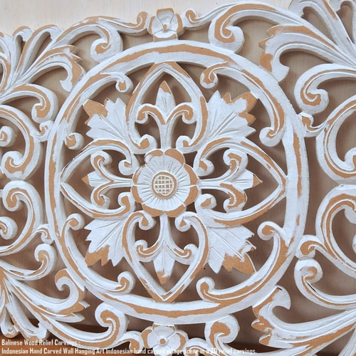 レリーフ 40cm×80cm C WW 長方形 アートパネル 木彫り フレーム 彫刻