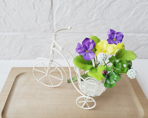 パンフラワー パンジーとクローバー アートフラワー BON AMI 通販