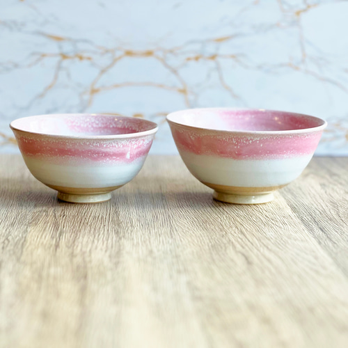 京焼　手描桜に萩七寸浅鉢 オンラインストア限定品｜丸小鉢単品 桜 パープル｜萩焼窯元 萩