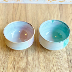 スープカップ・小鉢　 緑彩・桜彩 2枚目の画像