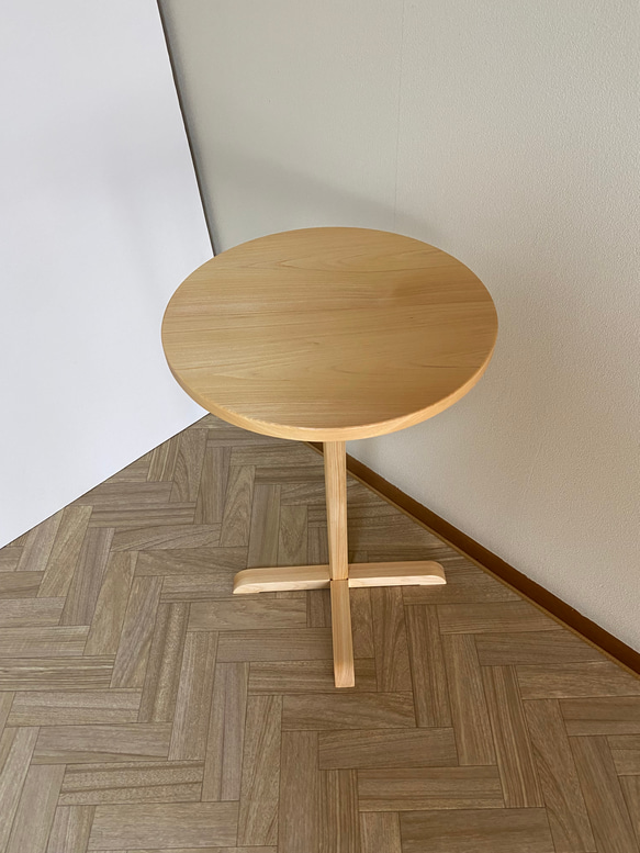 木製サイドテーブル（ヒノキ）【受注製作販売】 3枚目の画像