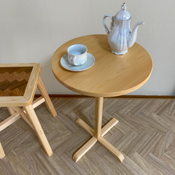 木製サイドテーブル（ヒノキ）【受注製作販売】 1枚目の画像