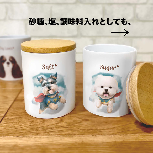 【 ヒーロー シーズー 】キャニスター　保存容器　お家用　プレゼント　犬　ペット　うちの子　犬グッズ 7枚目の画像