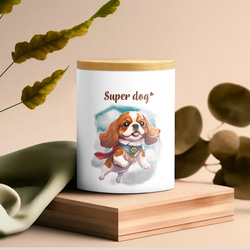 【 ヒーロー キャバリア 】 キャニスター　保存容器　お家用　プレゼント　犬　ペット　うちの子　犬グッズ 3枚目の画像