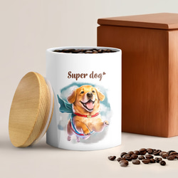 【 ヒーロー ゴールデンレトリバー 】 キャニスター　保存容器　お家用　プレゼント　犬　ペット　うちの子　犬グッズ 2枚目の画像