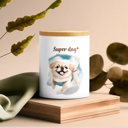 【 ヒーロー ペキニーズ 】 キャニスター　保存容器　お家用　プレゼント　犬　ペット　うちの子　犬グッズ 3枚目の画像