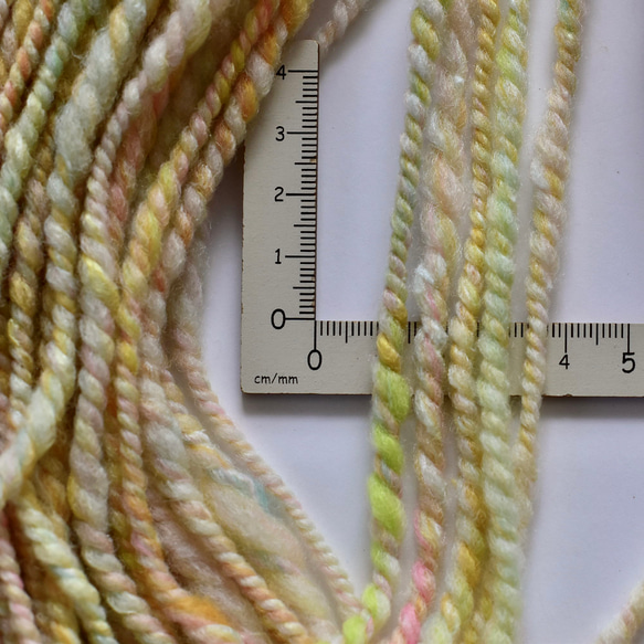 slow yarn by tenna + 手つむぎ毛糸  手紡ぎ糸 毛糸 シルク混メリノウール  約70g #14128 7枚目の画像
