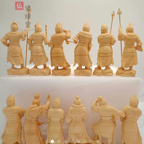 売れ筋商品 木彫仏像 珍品 十二神将立像一式 仏師で仕上げ 天然木檜材 彫刻 彫刻・オブジェ