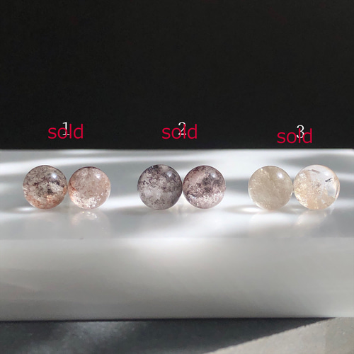 天然水晶 ガーデンクォーツ ピアス sv925 【796】 ピアス（スタッド 