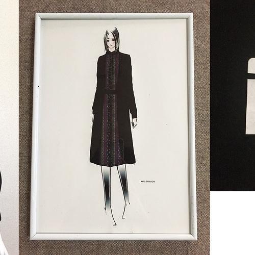 1点もの・デザイン画付き】イタリア製ウール生地切り替えワンピース  