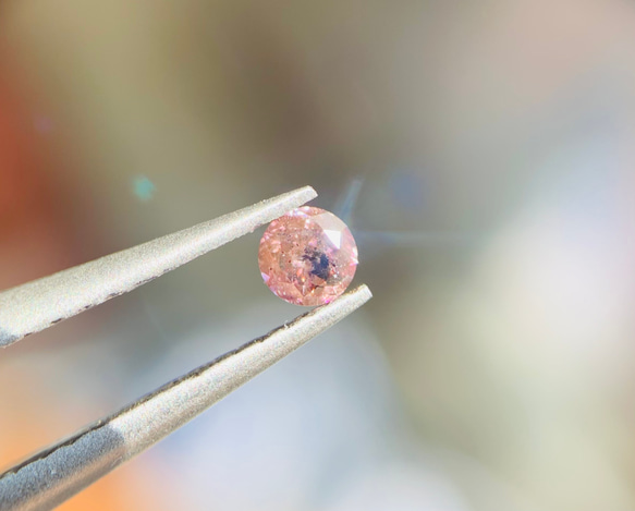 天然　ピンクダイヤモンド　(トリート) ルース　　0.112ct 宝石 3枚目の画像