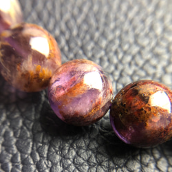 天然石　 万能の効果　希少な高グレードガーデンアメジストエレスチャル　庭園紫水晶　10〜12mm ブレスレット　 5枚目の画像